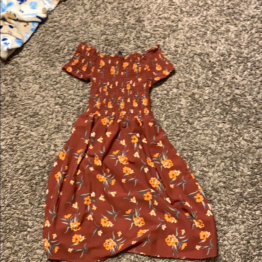 Flowey off the shoulder floral print dress